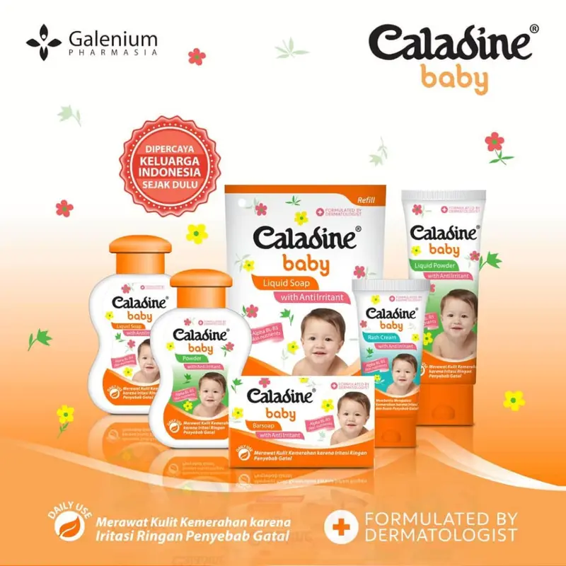 Caladine Baby Liquid Soap 200 ml | Sabun Mandi Bayi Anti Iritasi & Gatal 200 ml 4