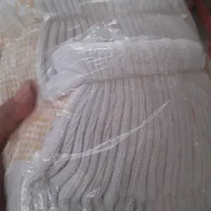 GROSIR 12 PASANG Sarung Tangan Kerja/Proyek MerK Matahari putih kuning  RAJUT / Bulldozer