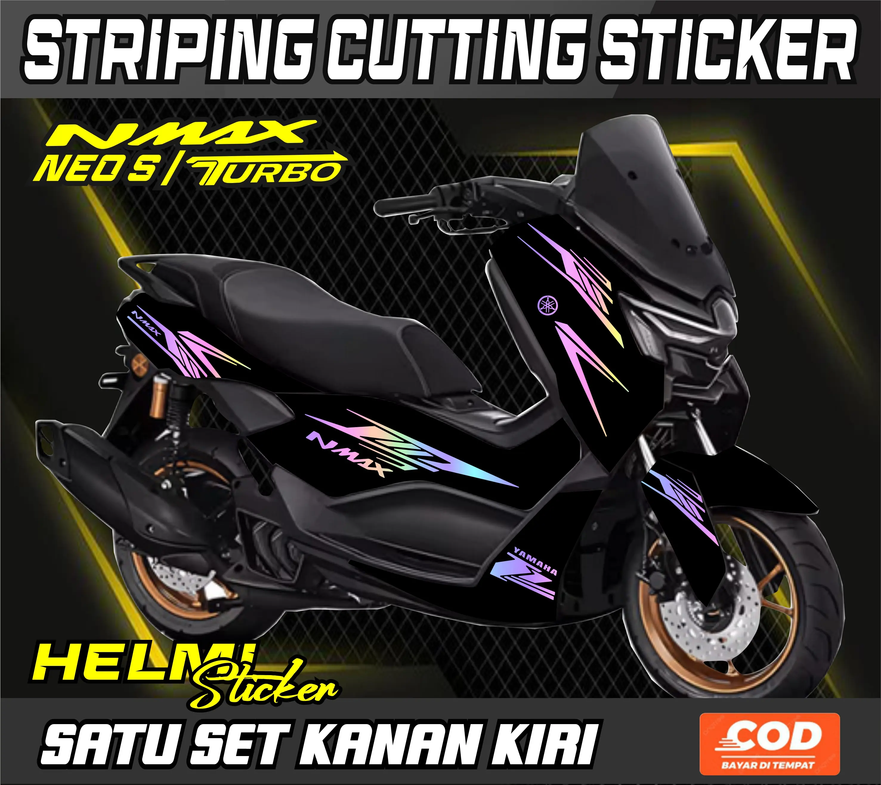 STRIPING CUTTING STICKER YAMAHA NMAX ALL NEW  2025 NEO S TURBO LIS VARIASI STIKER Motorcycle