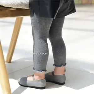 LEGGING NECY Rib Knite Premium Usia 0-6 Tahun Leging Kriwil Anak Perempuan Gaya Korea Style