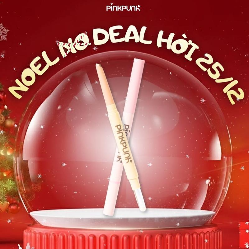   COD  Bút vẽ bọng mắt 2 đầu Pinkpunk – 2 trong 1 lâu trôi chống nước làm sáng vùng bọng mắt phù hợp với người mới bắt đầu 