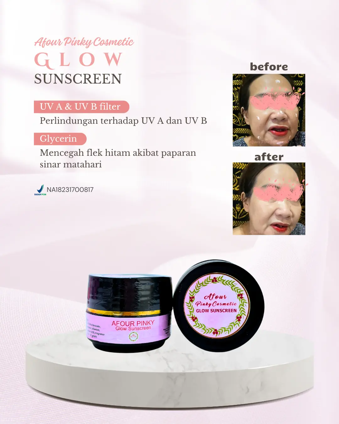 GLOW SUNSCREEN TONE UP - AFOURPINKY