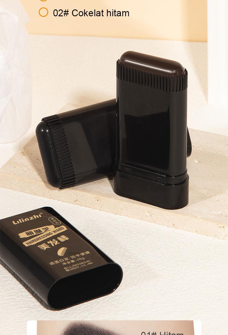 Lilinzhi Tongkat Pewarna Rambut Tanaman Hitam Murni Sekali Pakai Aman Tanpa Efek Samping Cocok untuk Menutupi Artefak Memudar Pewarna Rambut Hitam & Coklat di Rumah Penghitam Black Black Penghitam