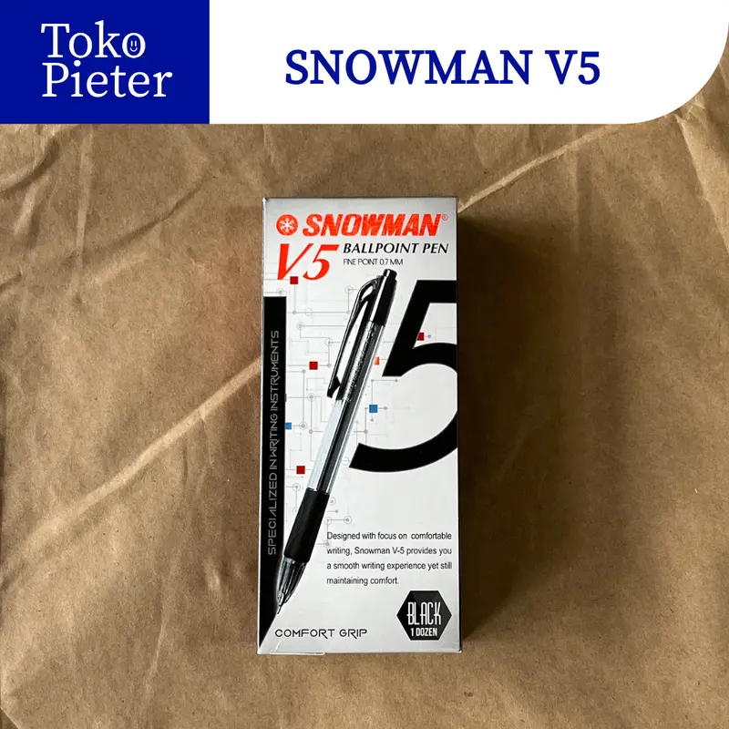 (1PACK) Pulpen Snowman V5 Surabaya - Alat Tulis - Stationery 0