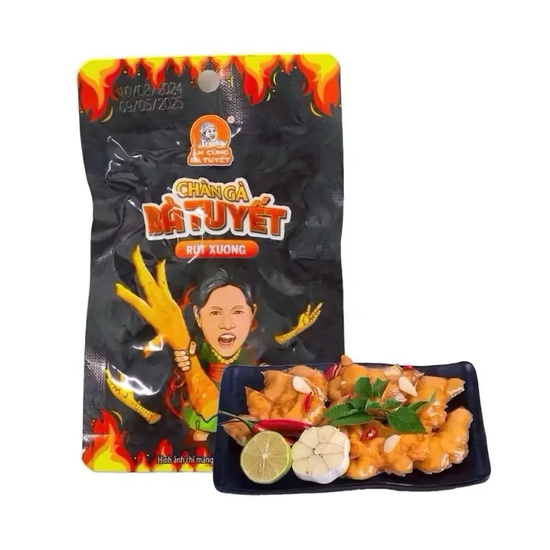 chân gà rút xương, sả tắc, chân gà chua cay có xương - Ăn cùng Bà Tuyết 2