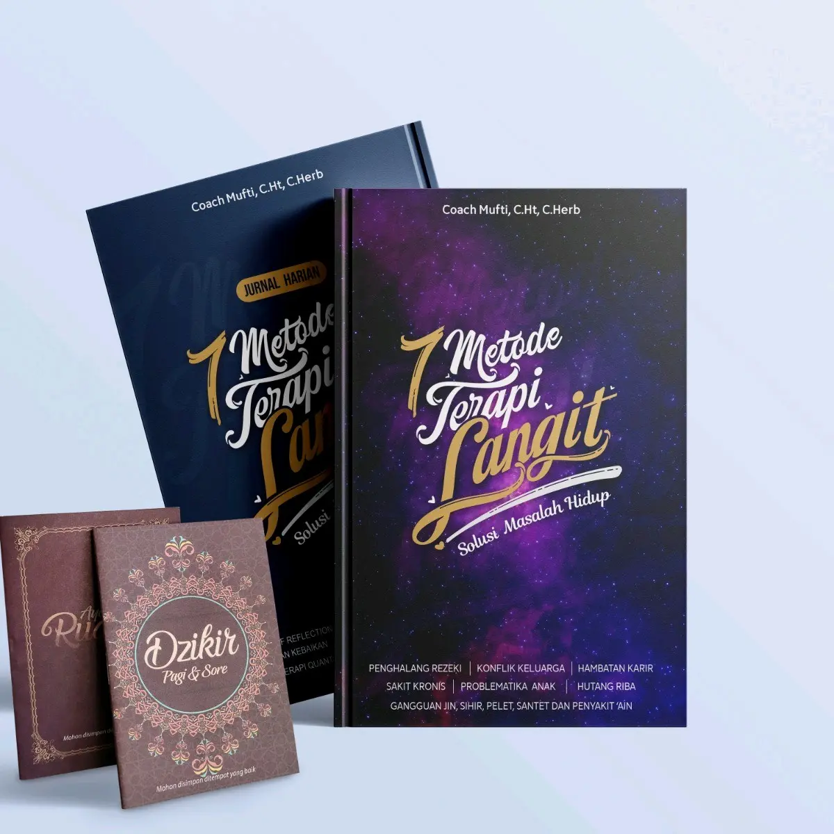 kitab 7 metode terapi langit solusi masalah rumah tangga, perselingkuhan, gangguan medis dan non medis, serta masalah rezeki seret