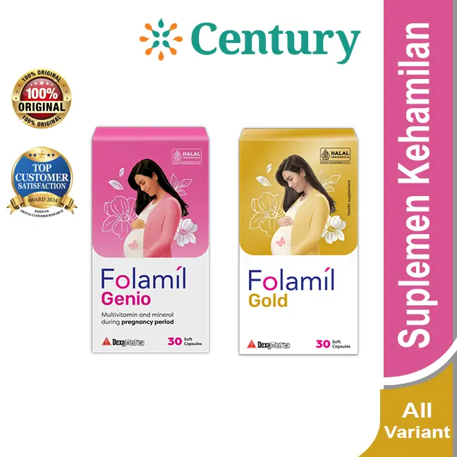 Folamil Genio & Folamil Gold 30 Kapsul - Suplemen dengan DHA dan Multivitamin