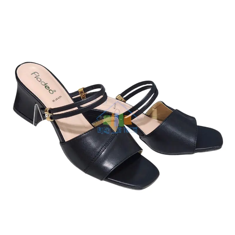 FLADEO Sendal Wanita Heels 5cm Sandal Elegant Hak 5 cm Tali Belakang Shoes 6