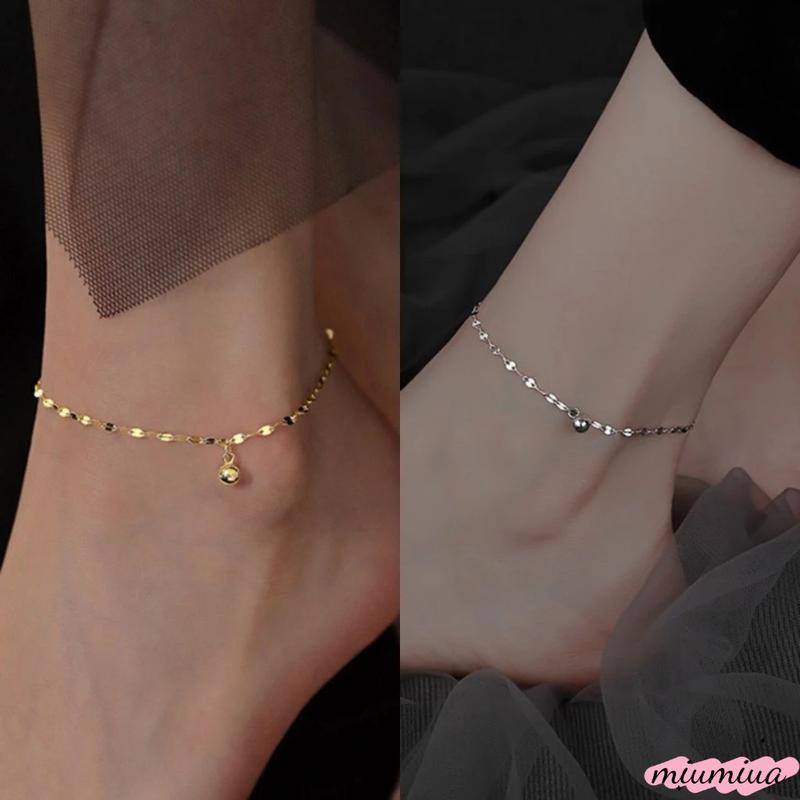  Lắc Chân Đính Quả Cầu May Mắn Đơn Giản Quyến Rũ Phong Cách Hàn Quốc Dành Cho Nữ 