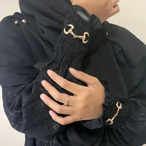 Baju Abaya Saudi Azalea Wanita Muslim Gamis Dewasa Fortaleza Embos - Pesta, Dress, Lebaran, Remaja, Mewah, Maxi