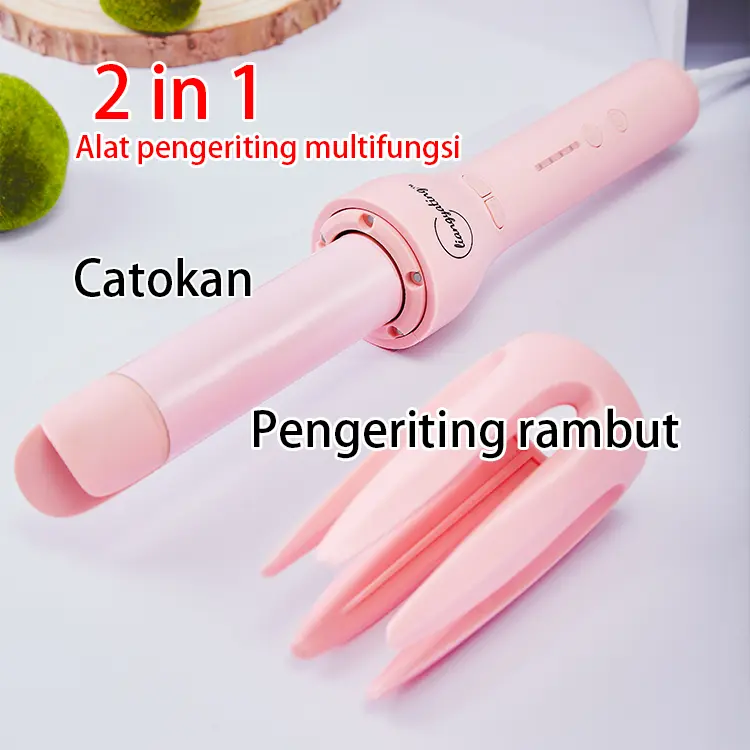 hongyada 32mm Catokan 2 in 1 KERITING KERAMIK OTOMATIS / CatokAN RAMBUT CURLY / Mesin AUTOMATIC CURLING BAR 2