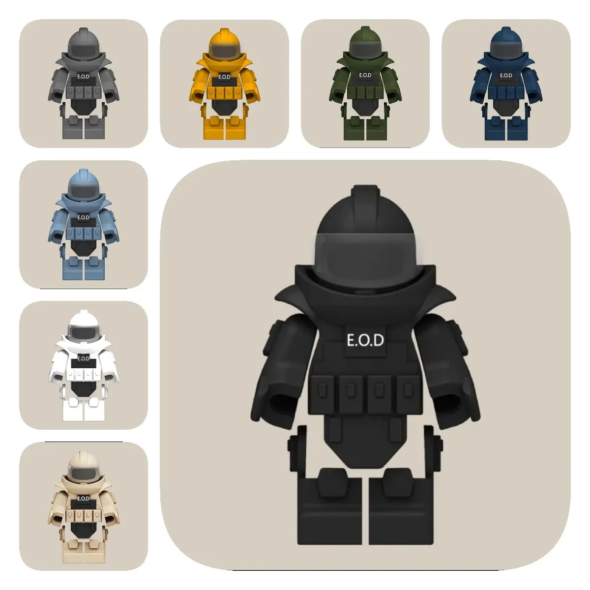 Búp Bê Minifigure SWAT, Tương Thích Với Moc, Áo Giáp Đội Bão, Phụ Kiện Bộ Đồ Eod Quân Sự Bên Thứ Ba