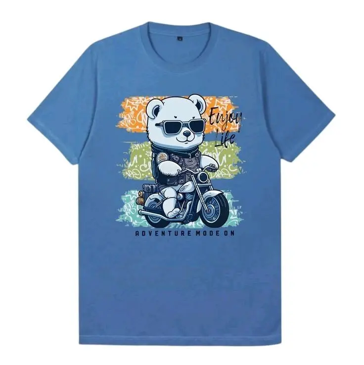 baju distro anak laki laki beruang adventure untuk usia 1-8 tahun bahan katun kombet 30s Fashion