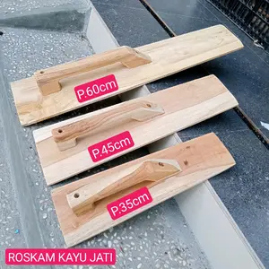 ROSKAM Kayu Jati Penghalus Plesteran & Acian Dinding Lantai Rumah 60cm 45cm 35cm 80cm Kuat Tahan Lama Cocok Untuk Tukang Bangunan