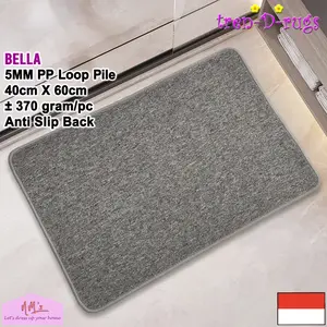 Tren-D-rugs Keset kaki polos alas lantai dapur kamar tidur minimalis doormat 40 cm x 60 cm - NMs