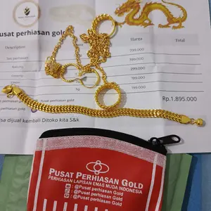 Aksessories Store Terlaris Set Perhiasan E.M.A.S Muda Asli Wanita Berlapis E.M.A.S Muda Asli Mewah Elegan Free Surat Dari Toko