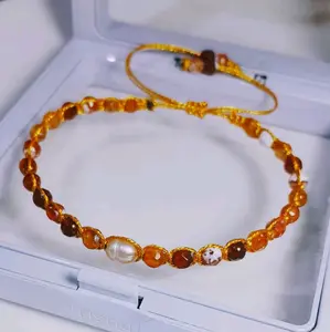 CLARANCEJEWELRY || Gelang Serut Batu alam Citrine Kombinasi Mutiara Alam Alami