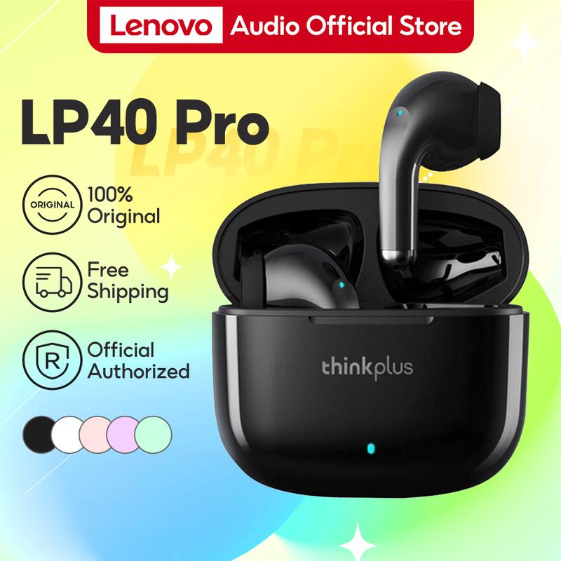  Lenovo LP40 Pro LP40 tai nghe bluetooth tốt pin trâu tai nghe chụp tai Không Dây Chân Thực Bluetooth 5.0 TWS Độ Trễ Thấp Âm Nhạc HD Có Micro Chống Nước IPX5 