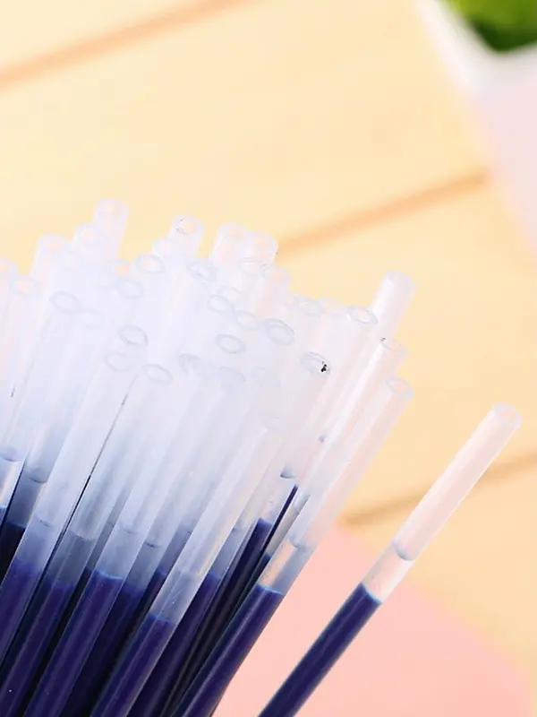 Refill Pen Core Hitam 0,5mm Perlengkapan Kantor Warna Merah Biru Refill 3