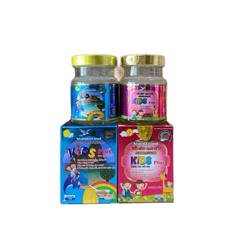 Yến Tươi Chưng Sẵn Standa Kids Plus 70ml Hương Dâu & Vani Cho Bé