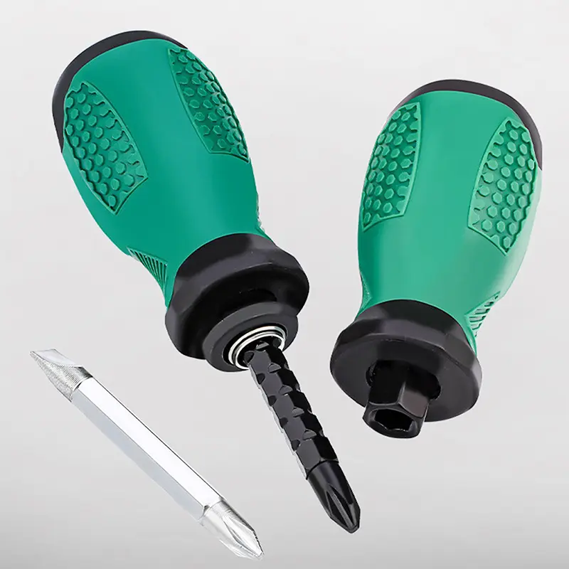 Multifunctional short screwdriver driver Retractable dual-purpose mini cross head screwdriver tool
