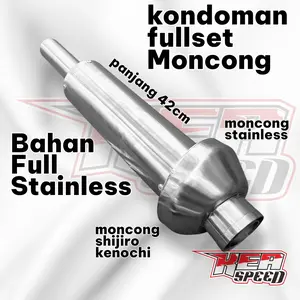 KONDOMAN V1 FULLSETT MONCONG STAINLES ALL MOTOR MATIC INLET 38MM OUT 38 45 50MM SHIJIRO KENOCHHI SARTENG FULL SARINGAN SARINGAN BOR VARIO BEAT MIO