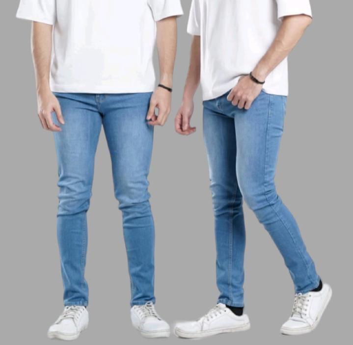 Celana jeans pria Bahan streach melar pensil Slimfit cowok panjang cowo skinny (Promo celana jeans jins jean jin pria paling murah 3
