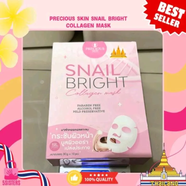 MASKER BANGKOK ALPHA ARBUTIN, SNAIL COLLAGEN, AHA PEELING