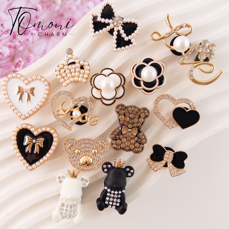  Charm Gắn Dép Tomoni Sticker Kim Loại Trang Trí Giày Dép Sang Trọng MĐ5 