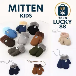 Toko Lucky 88 Glove Leaf Kids Sarung Tangan Anak Glove Leaf Unisex Bahan Polyester Wool Fur Size All Size 13x6cm Untuk Usia 1-5 Tahun Warna Beige Hitam Biru Navy Brown Hijau Abu-abu Grey Dark Khaki - Kids