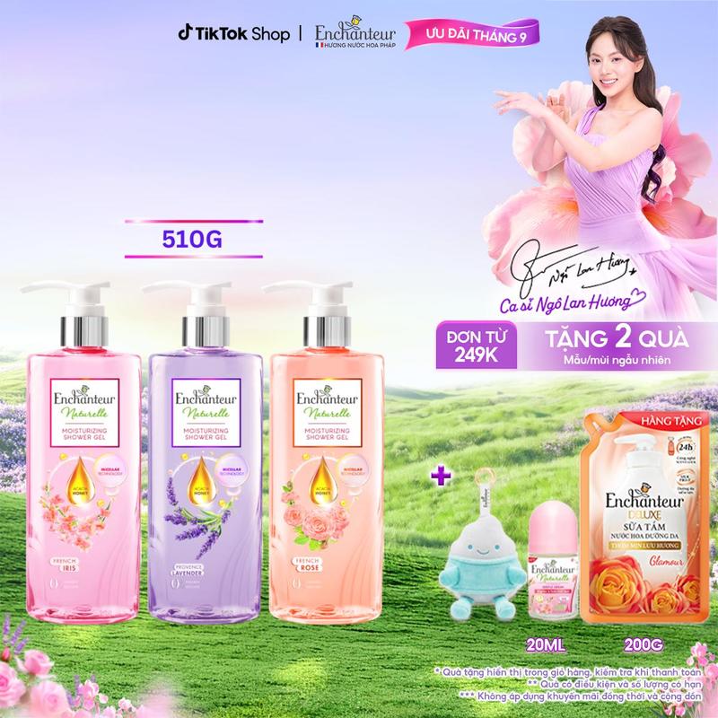 Sữa Tắm Dưỡng Body Thiên Nhiên Enchanteur Naturelle Hương Hoa 510g