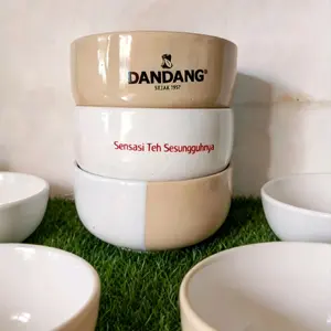 Mangkok kaibon keramik 2 warna / twotone