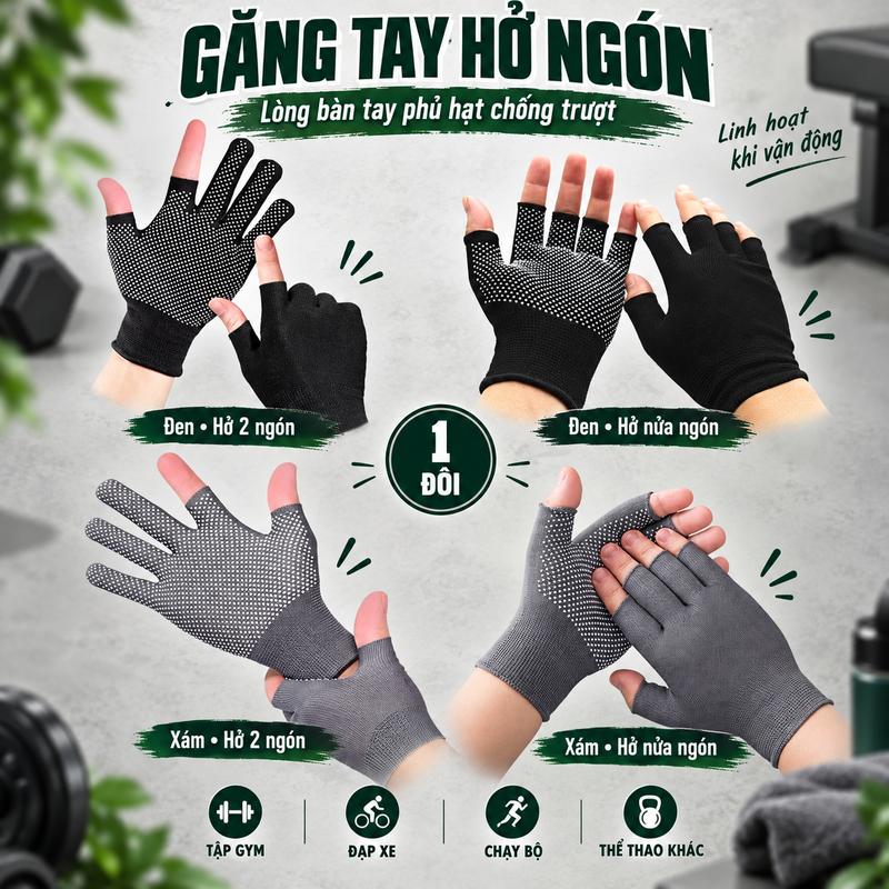 1 Đôi găng tay chống nắng, bao tay lái xe máy, tập gym, bao tay chống nắng hở…