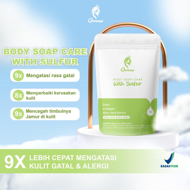Queensi Soap Sulfur original dan BPOM - mencegah Gatal, Dermatitis 4