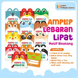 Iska Media Utama - 40 PCS AMPLOP LEBARAN 2026 TEBAL MOTIF BINATANG dan MOTIF ANAK Ramadhan Idul Fitri Iska Media Utama - 40 PCS AMPLOP LEBARAN 2026 TEBAL MOTIF BINATANG dan MOTIF ANAK Ramadhan Idul Fitri
