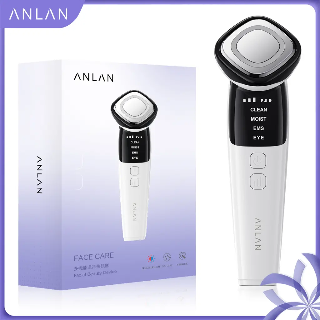 ANLAN EMS Face Massager Red Blue LED Light Eye Massager