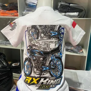 T-SHIRT ANAK Motif Rx King 135 CC Desain Motor Trendy dan Nyaman untuk Anak-anak