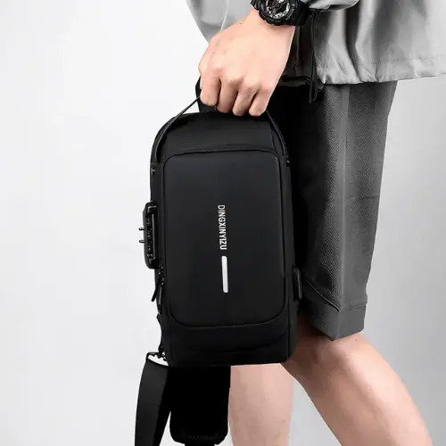 KK1672 Sling Bag USB Anti Maling 0