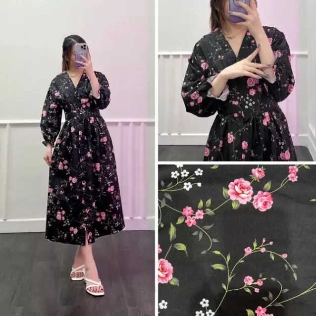 VENICE DRESS / MAXI DRESS RAYON PREMIUM PAKAIAN WANITA BAJU KOREA DRESS KANCING FULL HIDUP
