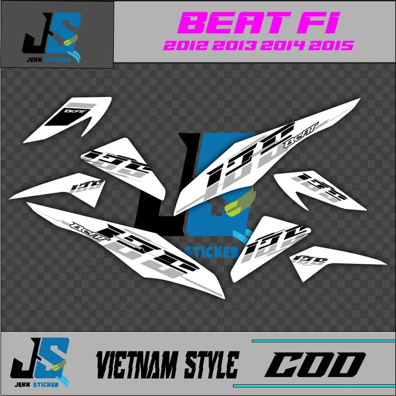 STRIPING SIMPEL HONDA BEAT FI DESAIN VIETNAM STYLE 04 NEW 125  SUDAH DICUTING TINGGAL TEMPEL 6