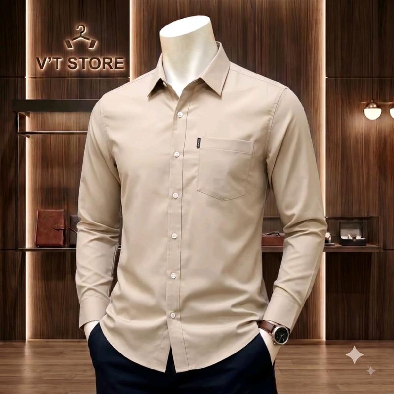 Áo Sơ Mi Tay Dài Form thoải mái , vải mềm mát