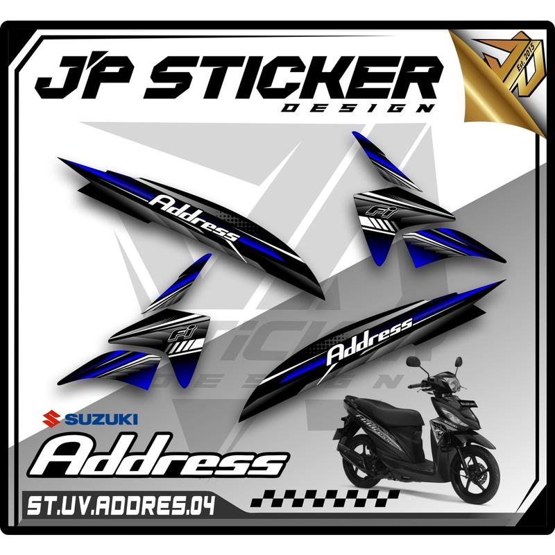 Striping Motor ADDRESS - Striping Motor Suzuki Address Bahan Transparan JP04 Motorcycle 1