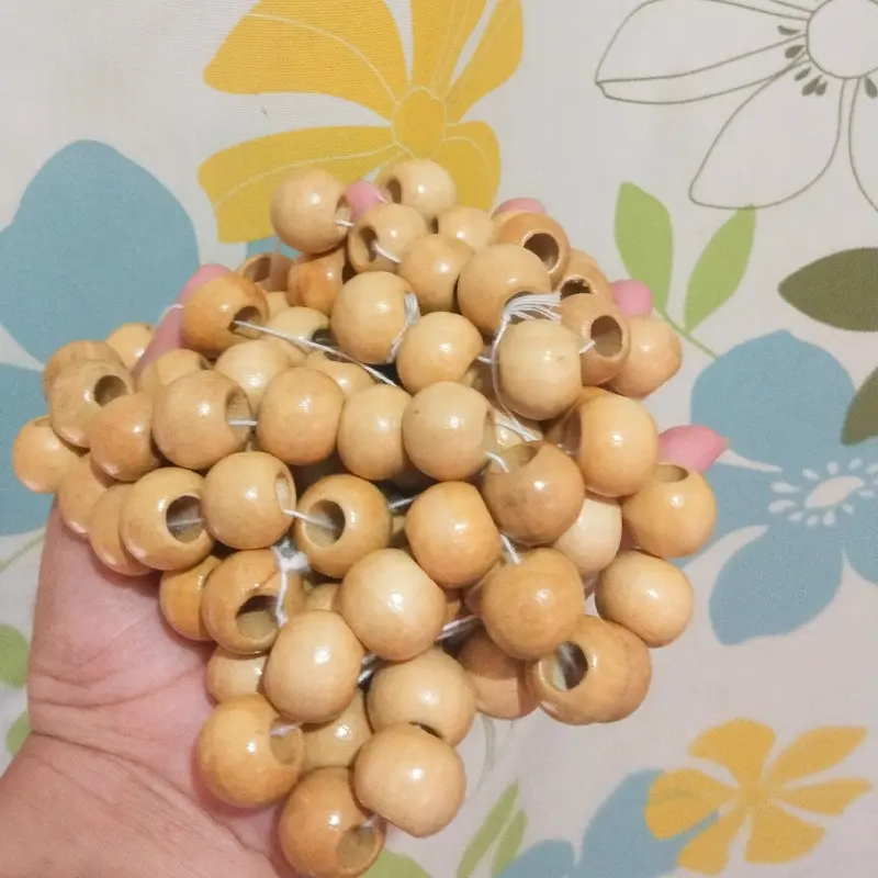 Manik kayu bulat isi 10 pcs dan 15 pcs 0
