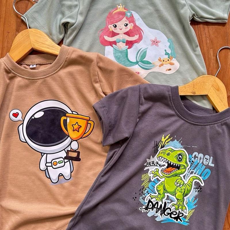 3pc Kaos Anak Karakter Unisex dengan Gaya Fashion 2