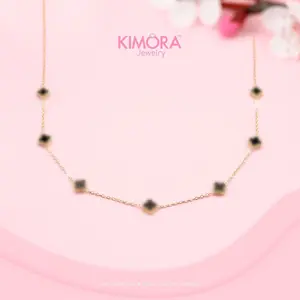 Kimora - Kalung Titanium Wanita Bunga Semangi Anita  KLT466