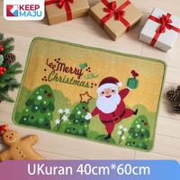 Gambar KEEP MAJU Keset Lantai Natal / Keset Anti Selip Tahun Baru / Keset Pintu masuk / Dekorasi Liburan - MC-1, 40*60CM dari Keepmaju karpet official Kota Tangerang 5 Tokopedia