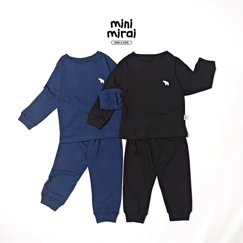 MINI MIRAI - Setelan Anak Panjang Laki Laki / Perempuan Baju Celana - Basic 2