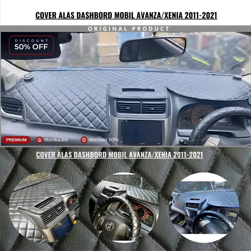 Cover Alas Dashboard NEW AVANZA/XENIA(2012-2021)Kombinasi Setir Motif Wajik Kulit Premium - Car