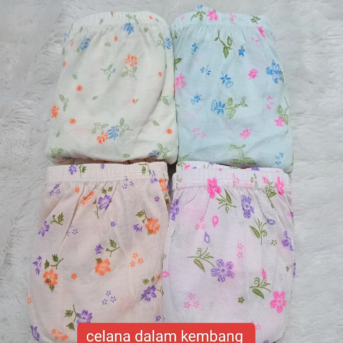 Celana Dalam Wanita Motif Bunga 6-12 Pcs bahan katun ukuran dewasa Nyaman SIZE S,M,L, XL, 3L, 4L