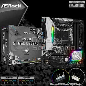 Asrock B450M Steel Legend (AM4, B450, DDR4) Motherboard AMD
